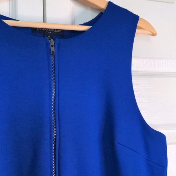 Banana Republic Blue Front Zipper Dress - Picture 2 of 6